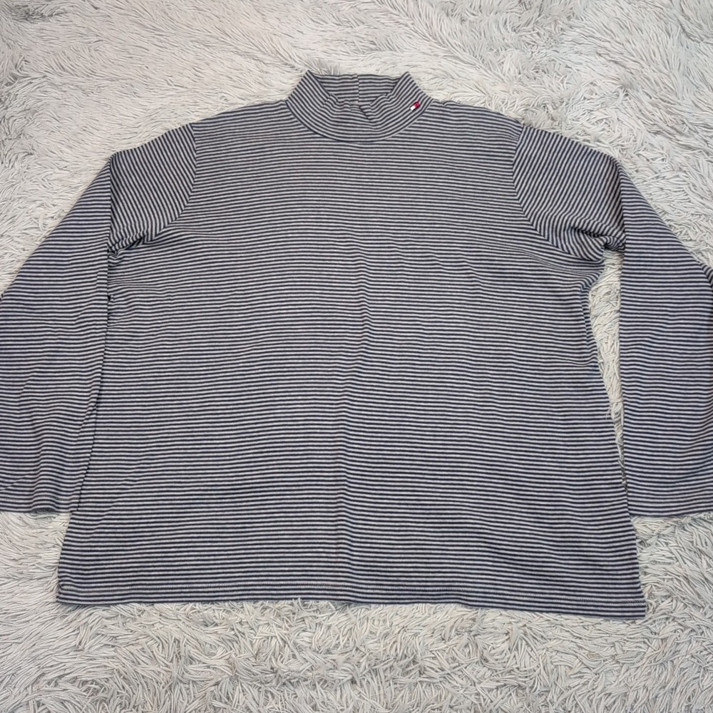 Vintage Tommy Hilfiger Shirt Womens 2X Blue Striped Casual Comfort Soft Stretch